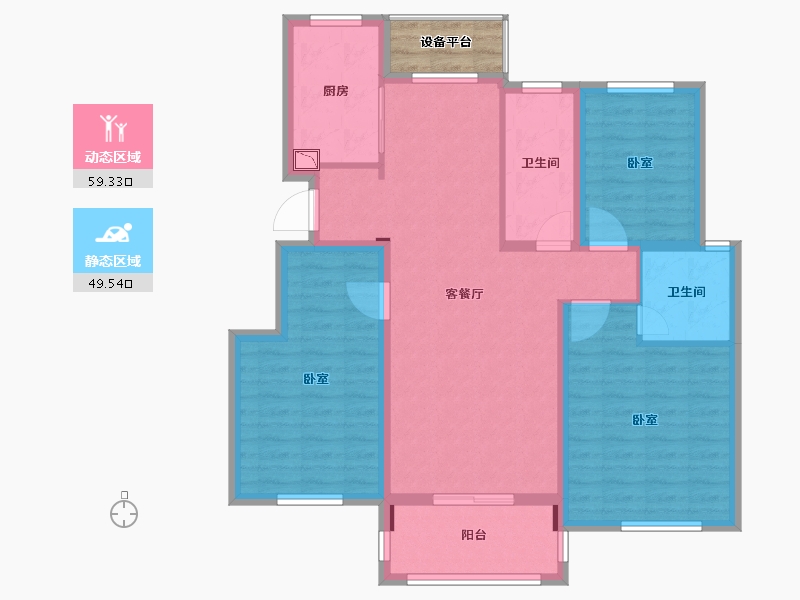 安徽省-黄山市-千景园-100.15-户型库-动静分区