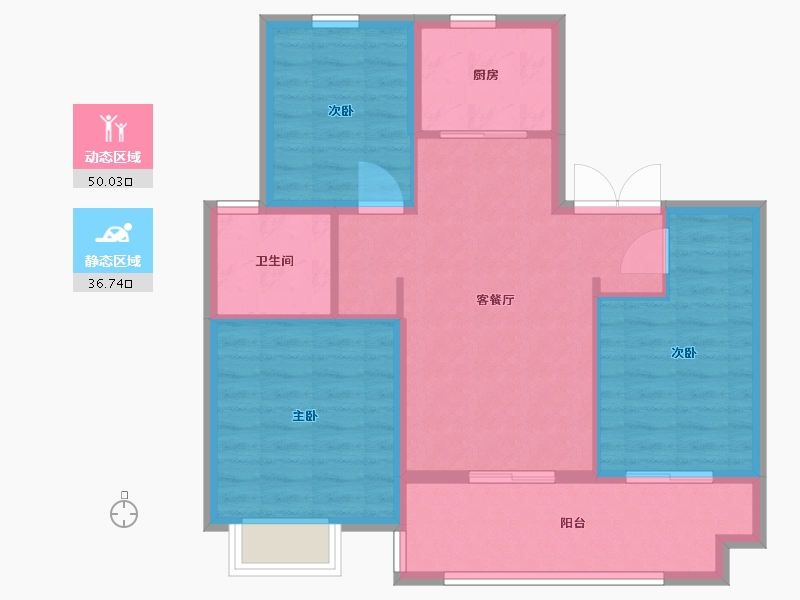 江苏省-南通市-如东中南漫悦湾-78.00-户型库-动静分区