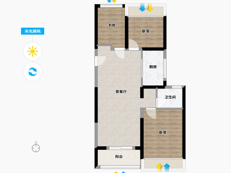 浙江省-湖州市-湖州府-65.40-户型库-采光通风