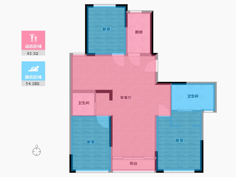 江苏省-镇江市-财信筑和·尚书房-106.01-户型库-动静分区