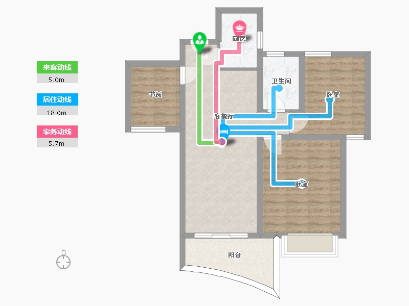 浙江省-杭州市-金隅观澜时代-71.54-户型库-动静线