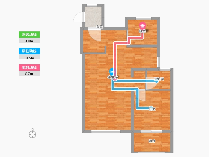 江苏省-扬州市-郡宸府-76.00-户型库-动静线