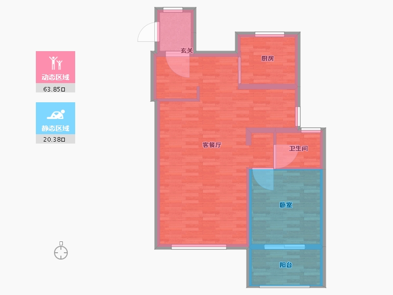 江苏省-扬州市-郡宸府-76.00-户型库-动静分区