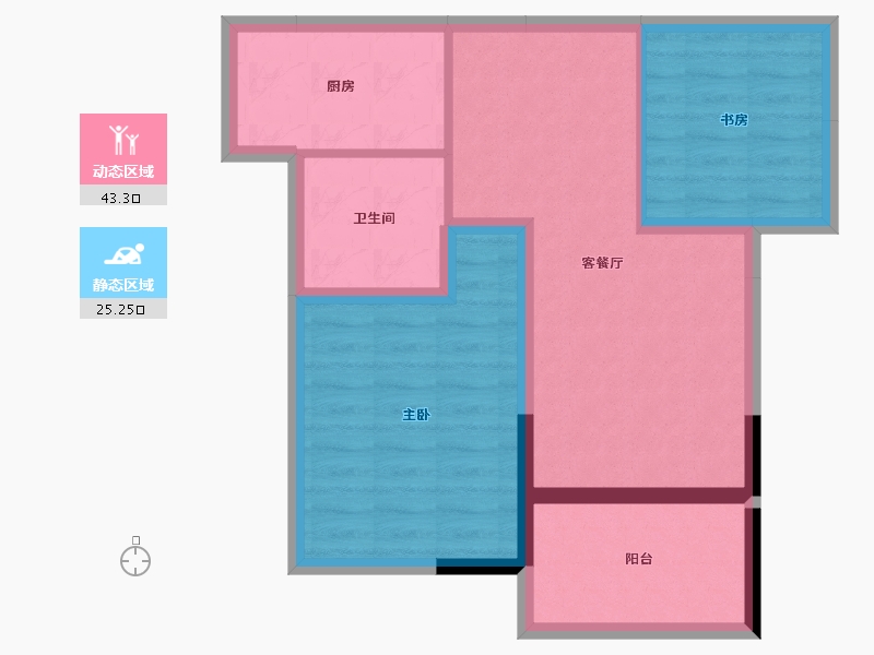 江苏省-淮安市-烨宸广场-67.20-户型库-动静分区