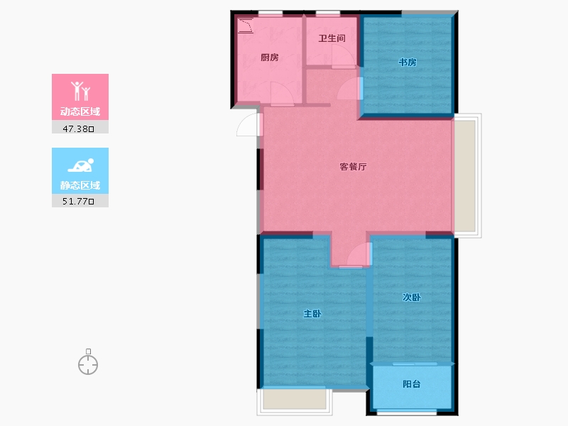 江苏省-淮安市-烨宸广场-89.00-户型库-动静分区