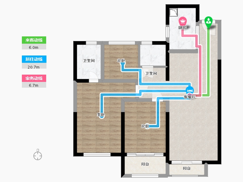 甘肃省-天水市-惠风玺院-87.66-户型库-动静线