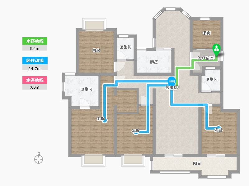 江苏省-南通市-汇鑫臻园-143.20-户型库-动静线