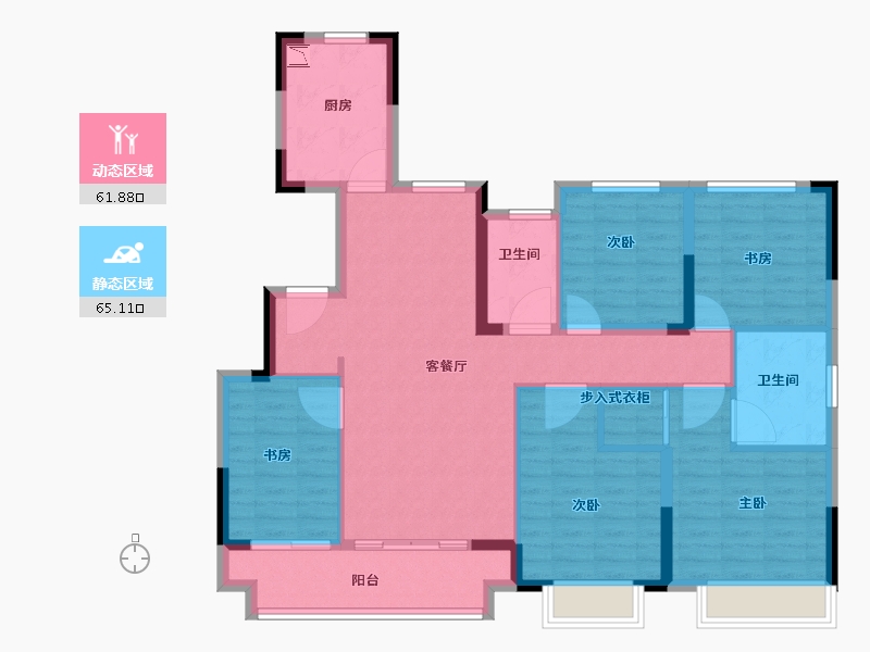 江苏省-徐州市-梧桐公馆-114.01-户型库-动静分区