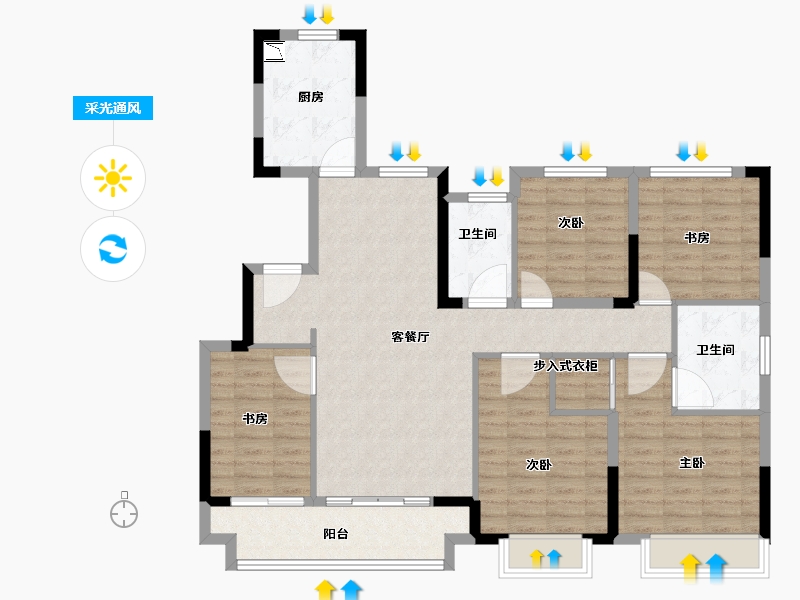 江苏省-徐州市-梧桐公馆-114.01-户型库-采光通风