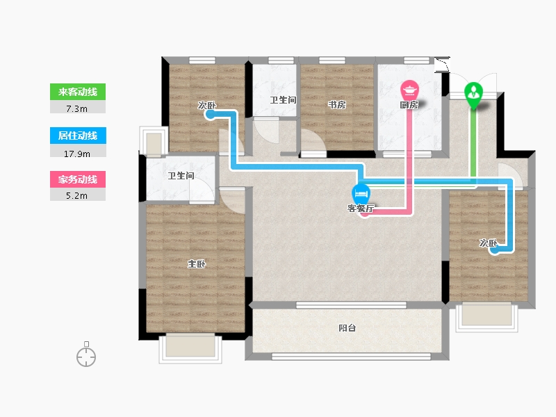 江苏省-南通市-中海翠湖溪岸-114.00-户型库-动静线