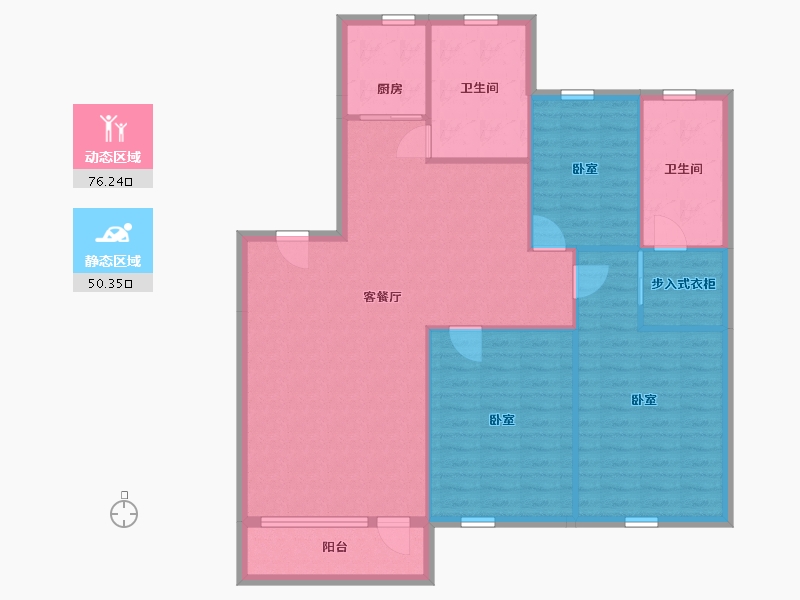 辽宁省-丹东市-金枫裕墅-116.29-户型库-动静分区