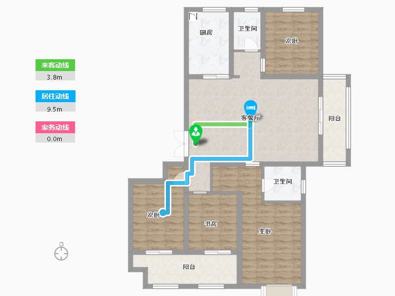 江苏省-淮安市-水沐清华-109.50-户型库-动静线