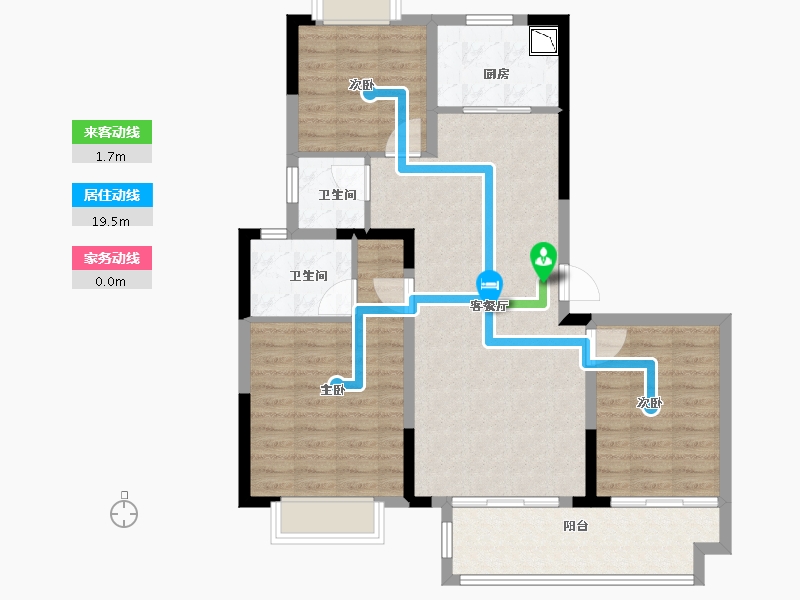 江苏省-徐州市-绿地新里·林语公馆-93.00-户型库-动静线