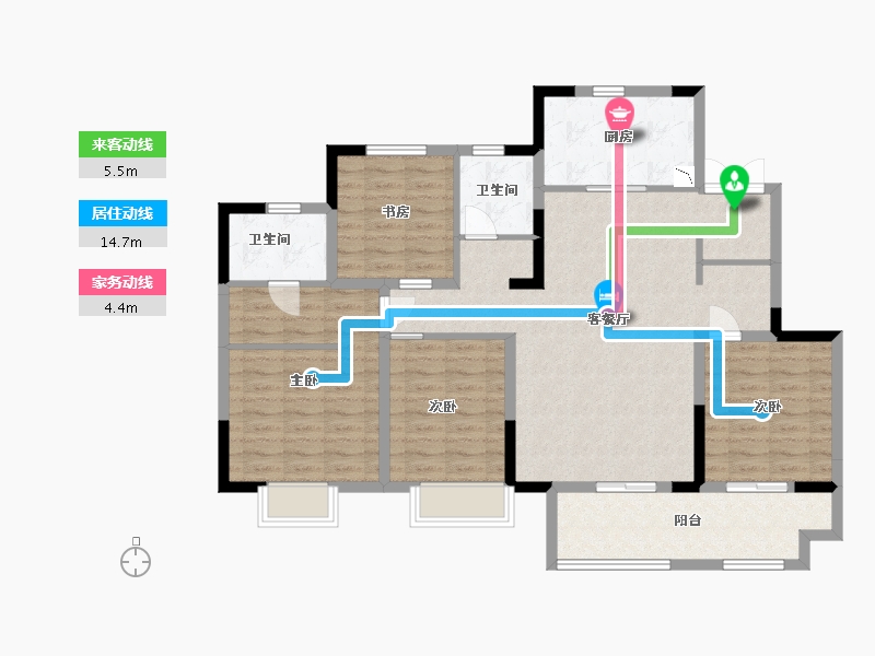 江苏省-淮安市-新城·悦隽风华-112.00-户型库-动静线