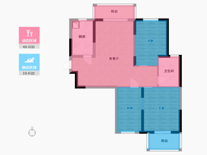 江苏省-淮安市-恒大名都-78.41-户型库-动静分区