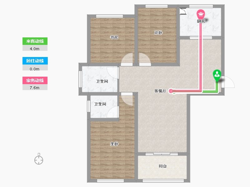 江苏省-徐州市-环宇·滨河蓝庭-109.01-户型库-动静线