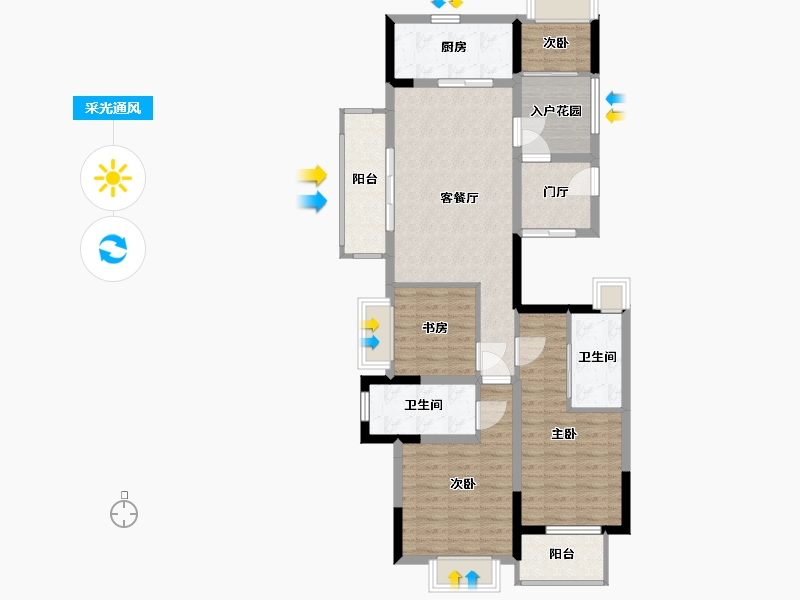 江苏省-南通市-春溪集-99.00-户型库-采光通风