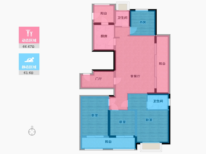 浙江省-杭州市-远洋招商上塘宸章-114.85-户型库-动静分区