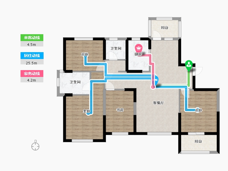 江苏省-盐城市-明新半岛花园-113.00-户型库-动静线