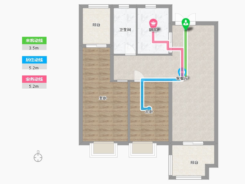 江苏省-淮安市-水沐清华-81.60-户型库-动静线