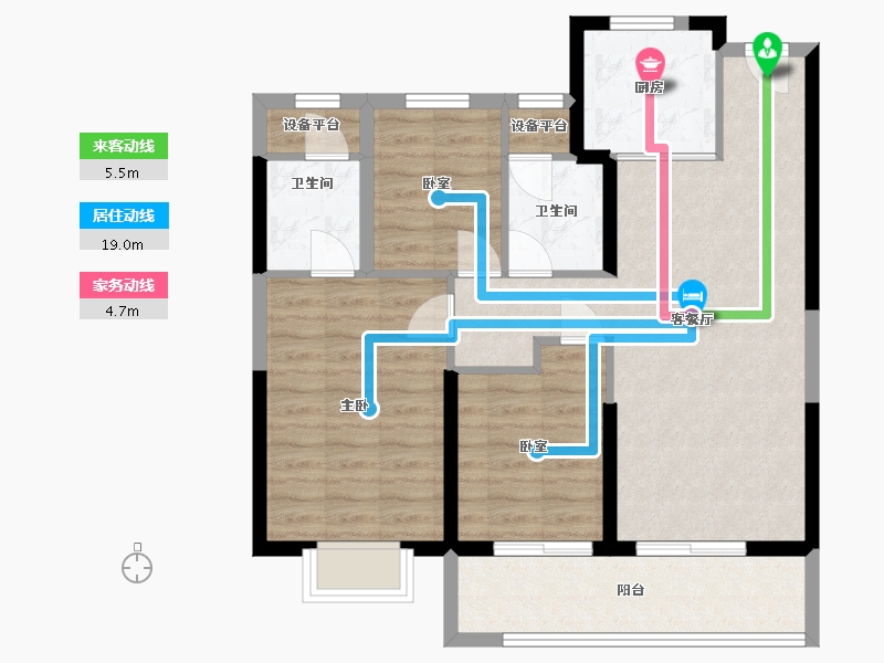 浙江省-温州市-融创翡翠海岸城-84.01-户型库-动静线