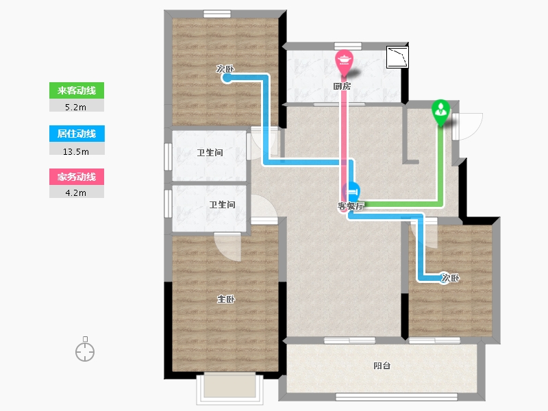 江苏省-南通市-中海翠湖溪岸-100.00-户型库-动静线