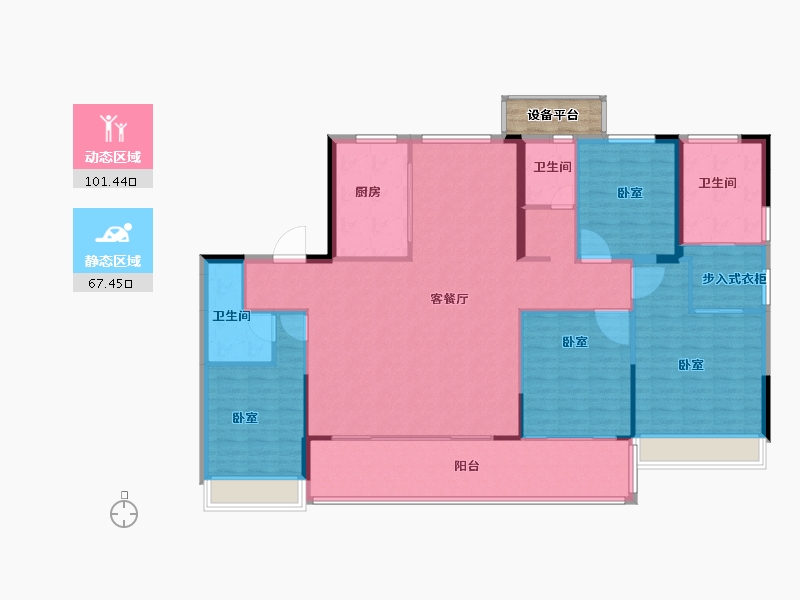 浙江省-绍兴市-阳光城碧桂园玺园-159.00-户型库-动静分区