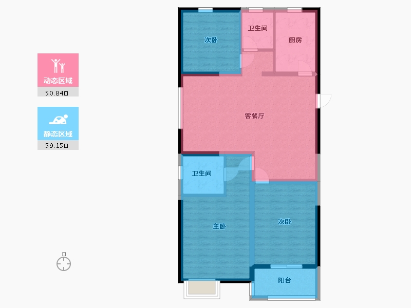 江苏省-盐城市-同曦文昌府-99.00-户型库-动静分区