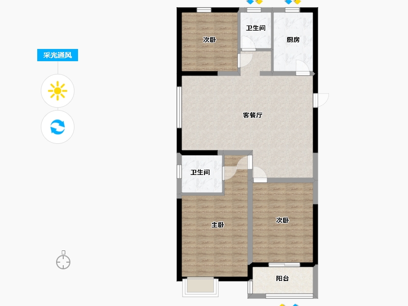 江苏省-盐城市-同曦文昌府-99.00-户型库-采光通风