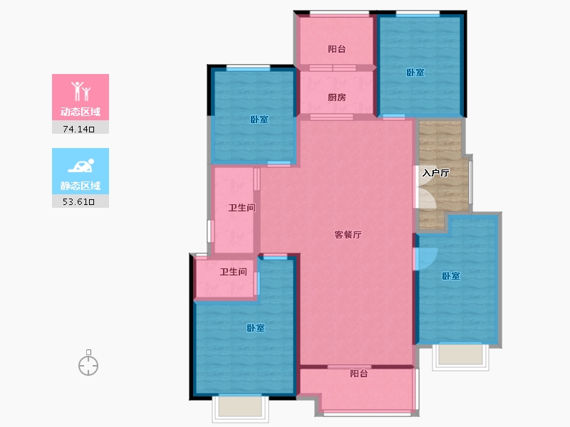 安徽省-淮南市-中铁南山里-121.00-户型库-动静分区