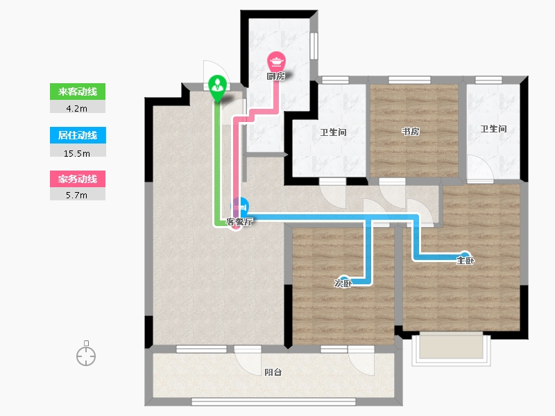 青海省-西宁市-中房南乐府-99.00-户型库-动静线