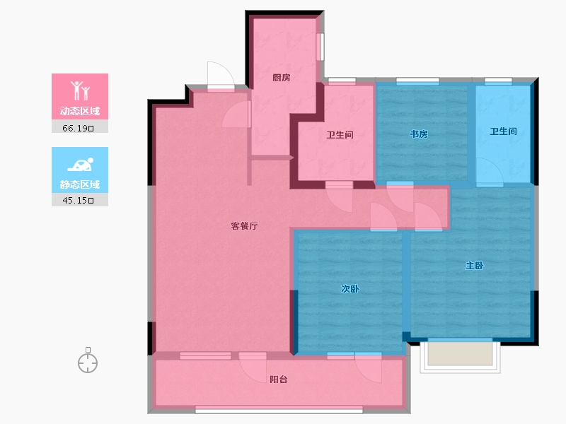 青海省-西宁市-中房南乐府-99.00-户型库-动静分区