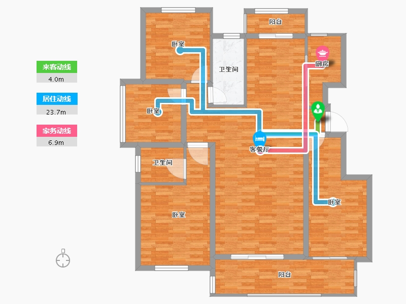 安徽省-淮南市-淮南·文商城-115.76-户型库-动静线