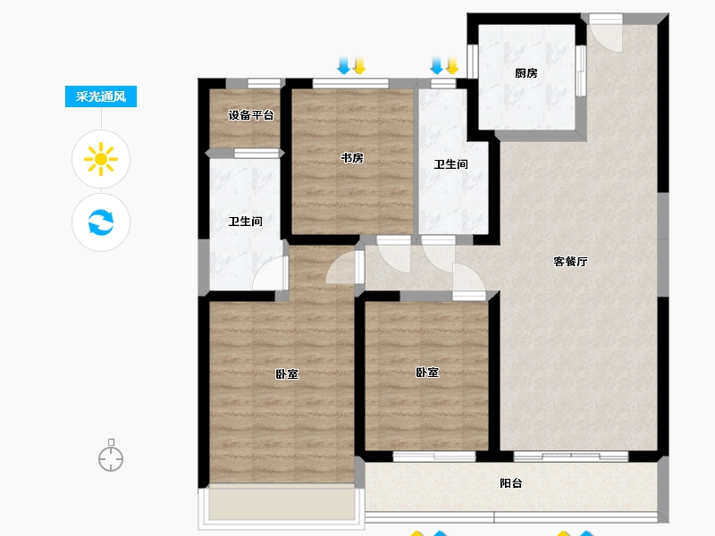 浙江省-湖州市-湖州府-97.48-户型库-采光通风