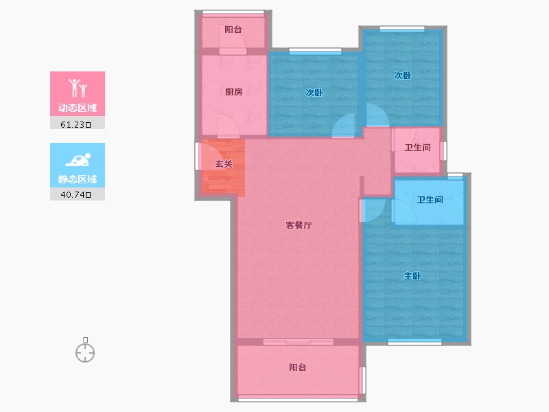 江苏省-常州市-碧桂园百兴澜庭-92.01-户型库-动静分区