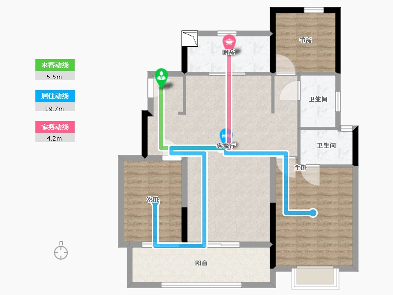 江苏省-南通市-中海翠湖溪岸-100.00-户型库-动静线