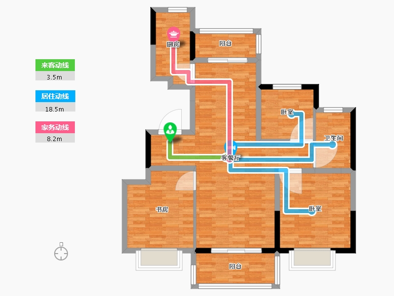 江苏省-扬州市-仪征恒大桃源天境-90.01-户型库-动静线