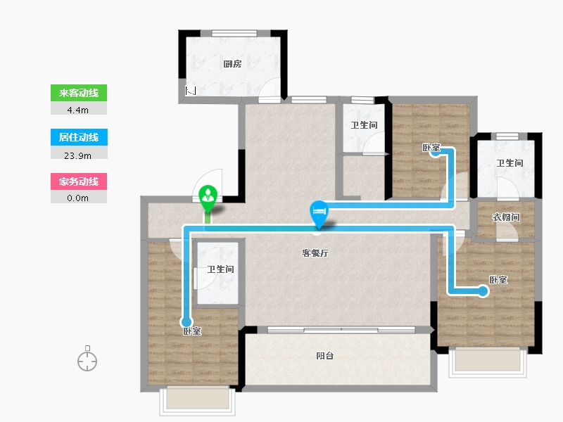 安徽省-合肥市-招商雍和府-117.54-户型库-动静线