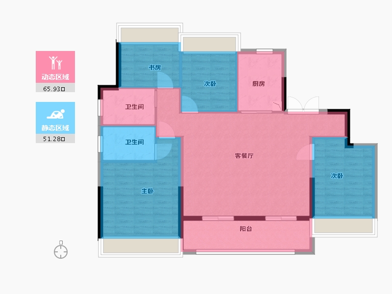 江苏省-盐城市-新城悦隽首府-106.40-户型库-动静分区