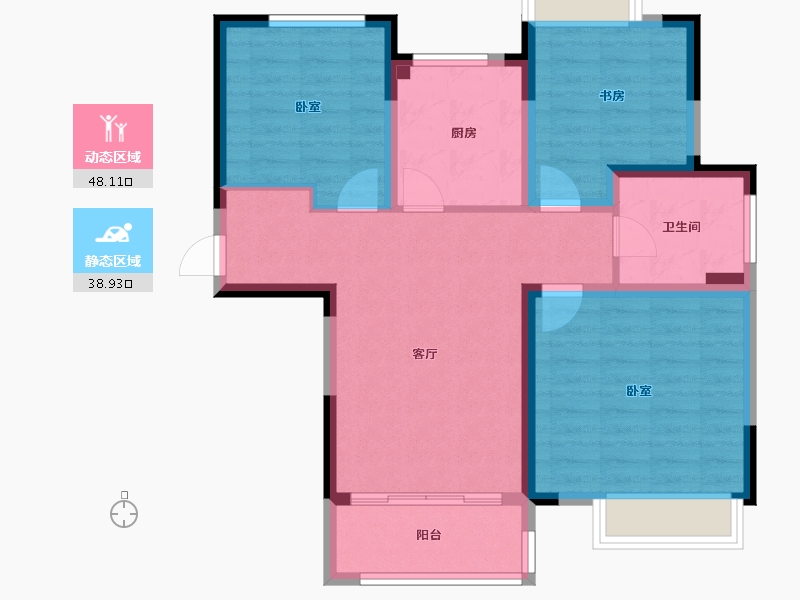 江苏省-苏州市-光华苑-77.34-户型库-动静分区