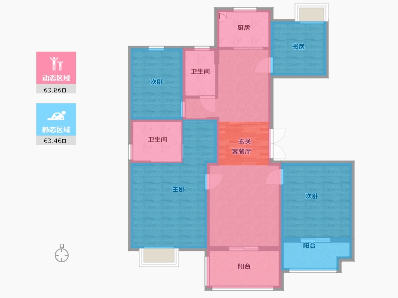 江苏省-盐城市-瀛丰紫云城-113.60-户型库-动静分区