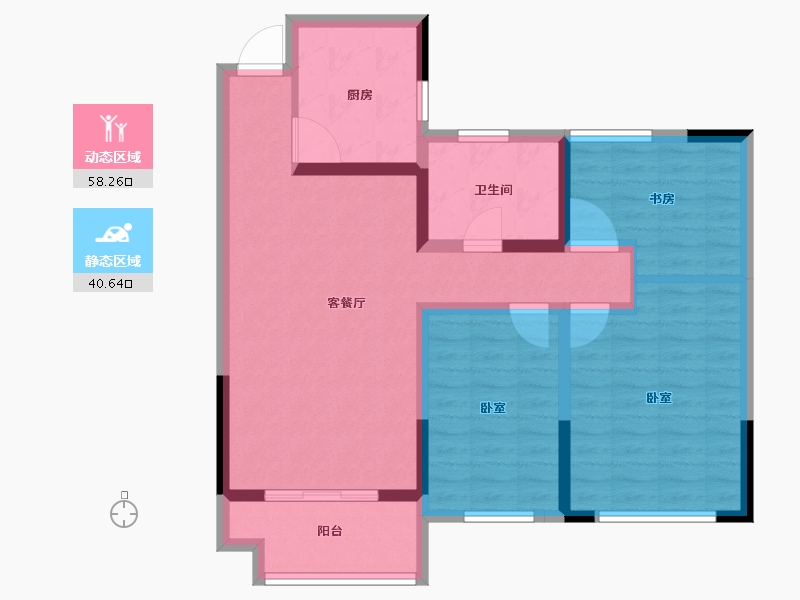 江苏省-徐州市-曼氏名都国际-88.00-户型库-动静分区