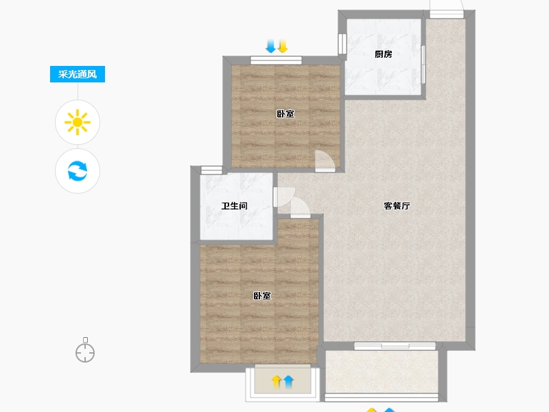 江西省-抚州市-硕丰四方城-66.00-户型库-采光通风