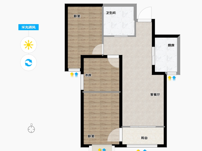 甘肃省-天水市-福田天水中心-84.12-户型库-采光通风