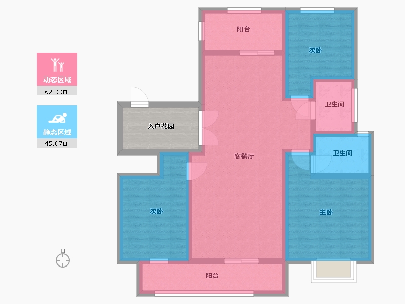 陕西省-西安市-文姬和园-102.00-户型库-动静分区