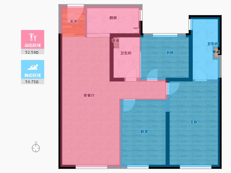 甘肃省-兰州市-金融府-93.11-户型库-动静分区