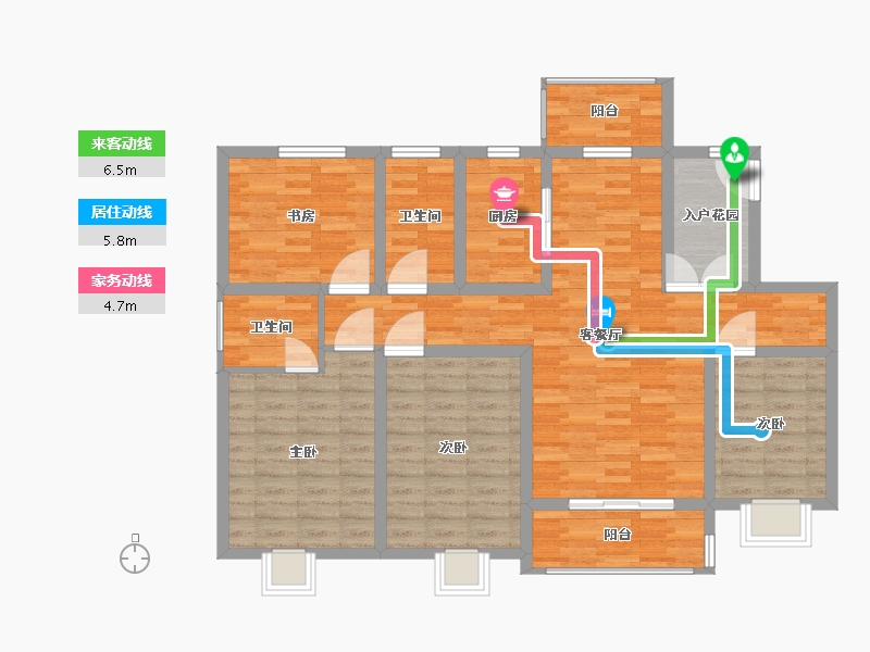 陕西省-西安市-文姬和园-112.00-户型库-动静线