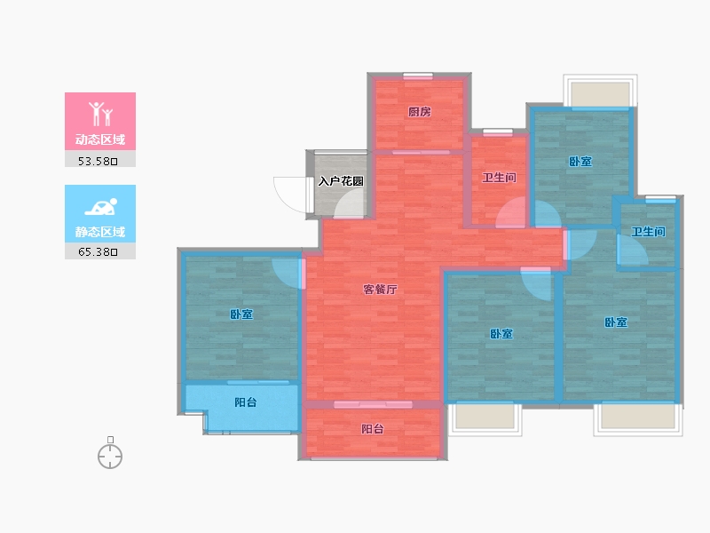 江苏省-南通市-南辰濠郡-110.00-户型库-动静分区