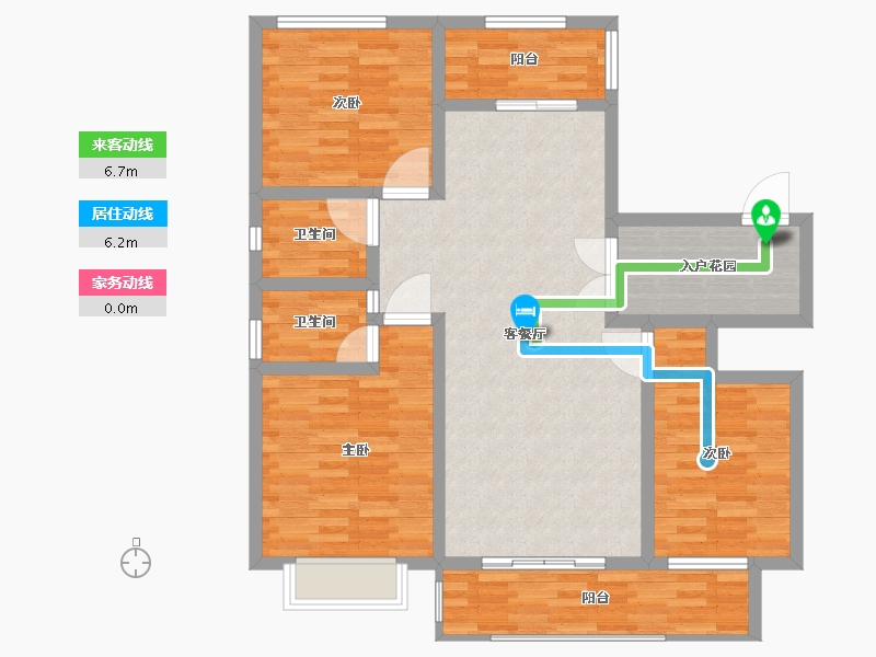 陕西省-西安市-文姬和园-104.00-户型库-动静线