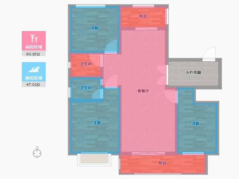 陕西省-西安市-文姬和园-104.00-户型库-动静分区